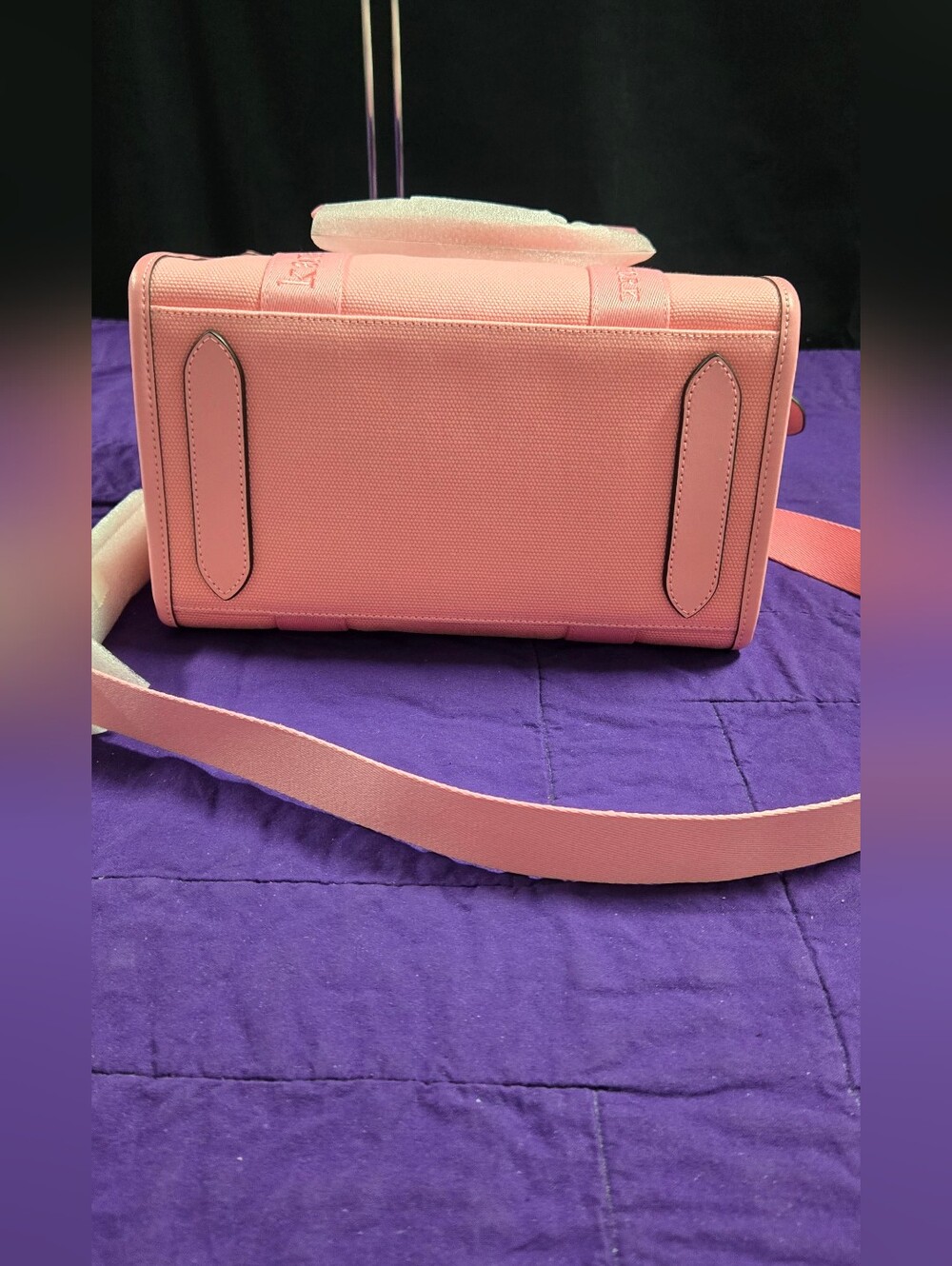 NWT Kate spade Kip pink canvas tote with detachable strap - Picture 5 of 5